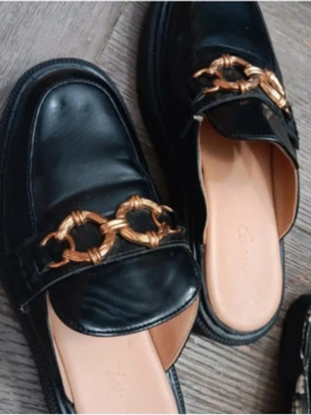 Sam Edelman Evangeline Black Oxford Mules with Lug Soles